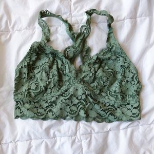 Xhilaration Green Cross-Back Bralette